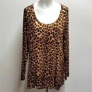 Torrid Super Soft Knits Animal Print Tunic Top Women's Size 2X